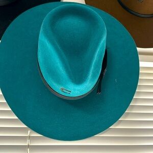 Charlie 1 Horse Turquoise White Sands Felt Hat size small